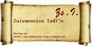 Zsivanovics Iván névjegykártya